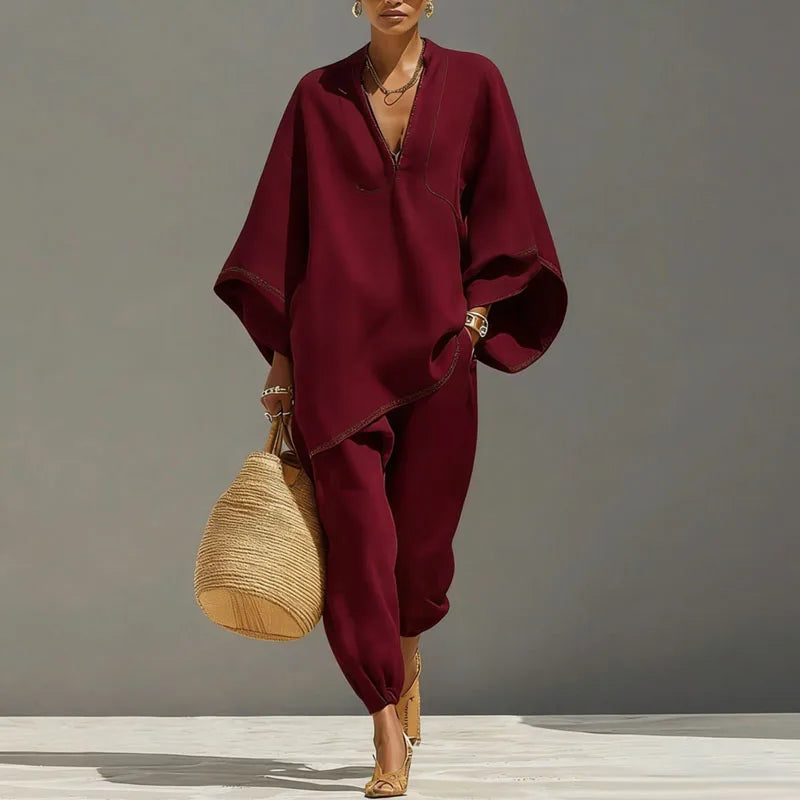 Cordella Linen Matching Set | Women's Linen Two-Piece Outfit-Omni Prime Goods