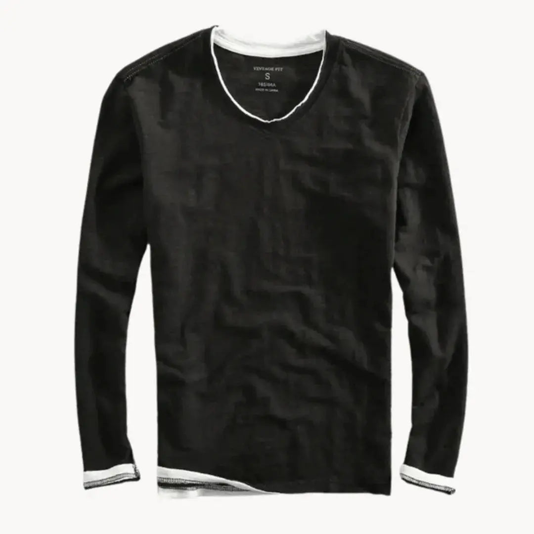 Corvino | Men's Cotton Shirt with Contrast Trim-Omni Prime Goods