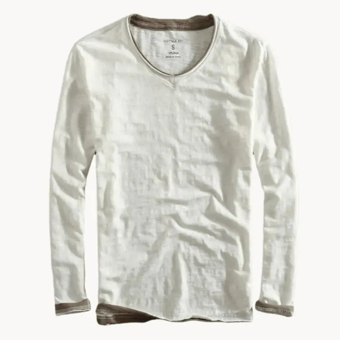 Corvino | Men's Cotton Shirt with Contrast Trim-Omni Prime Goods