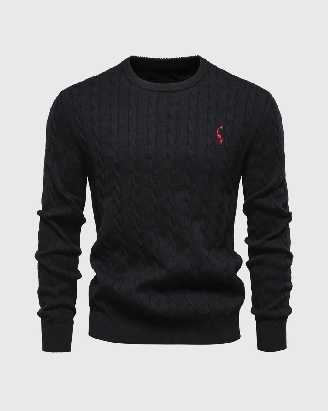 Men's Cable Knit Cotton Pullover Sweater