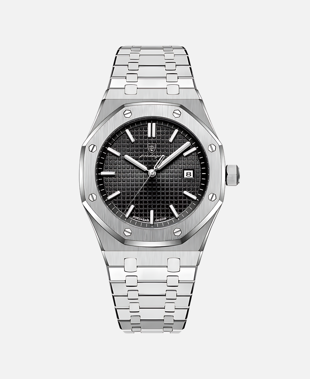 Men's Elegant 41mm Stainless Steel Watch