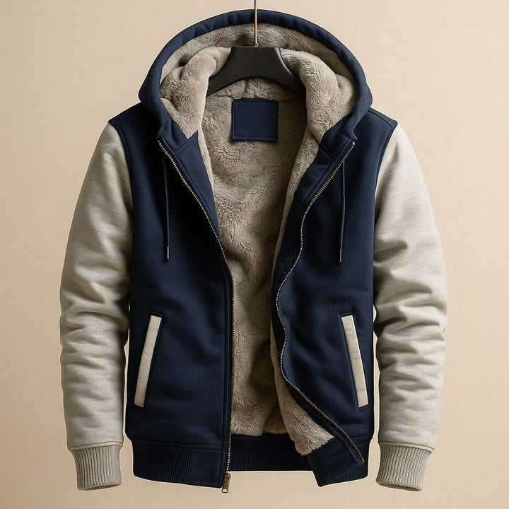 Men's Warm Lined Hooded Jacket