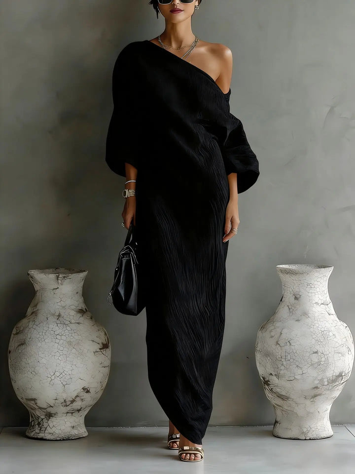 Daisy | Women's One Shoulder Linen Dress-Omni Prime Goods