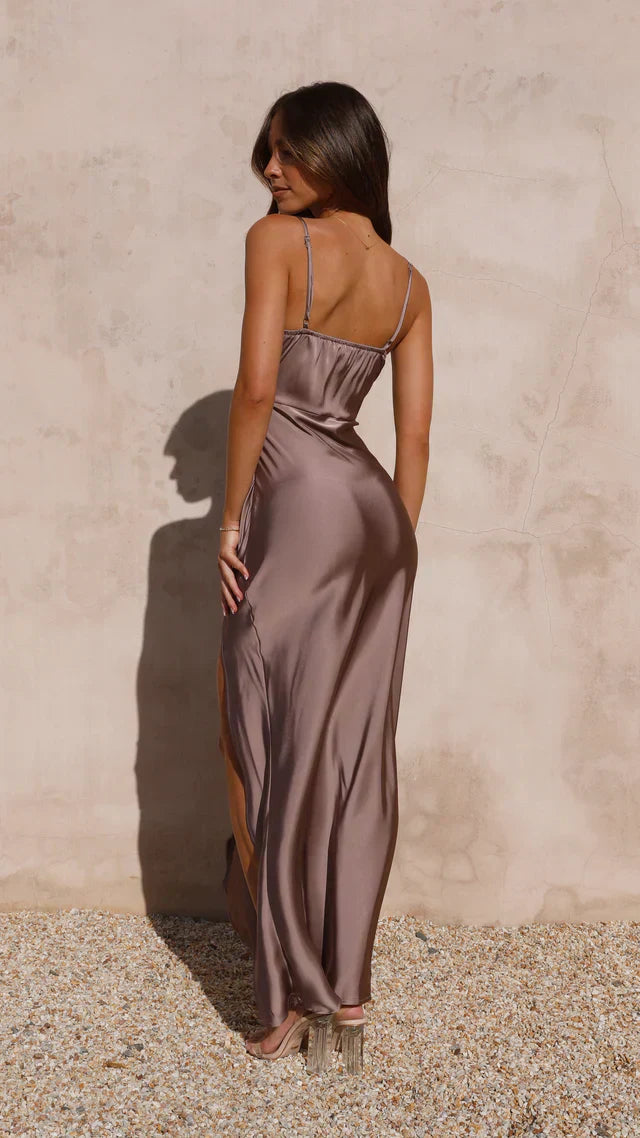 Darlene | Women's Elegant Spaghetti Strap Maxi Dress - Long Evening Gown