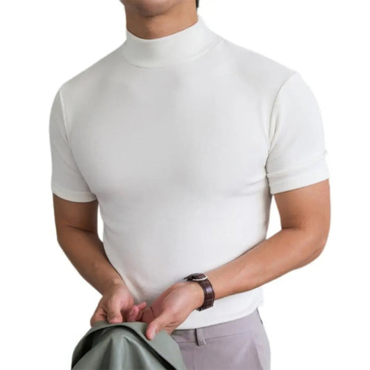 Dax | Men's Breathable Short Sleeve Turtleneck Shirt-Omni Prime Goods