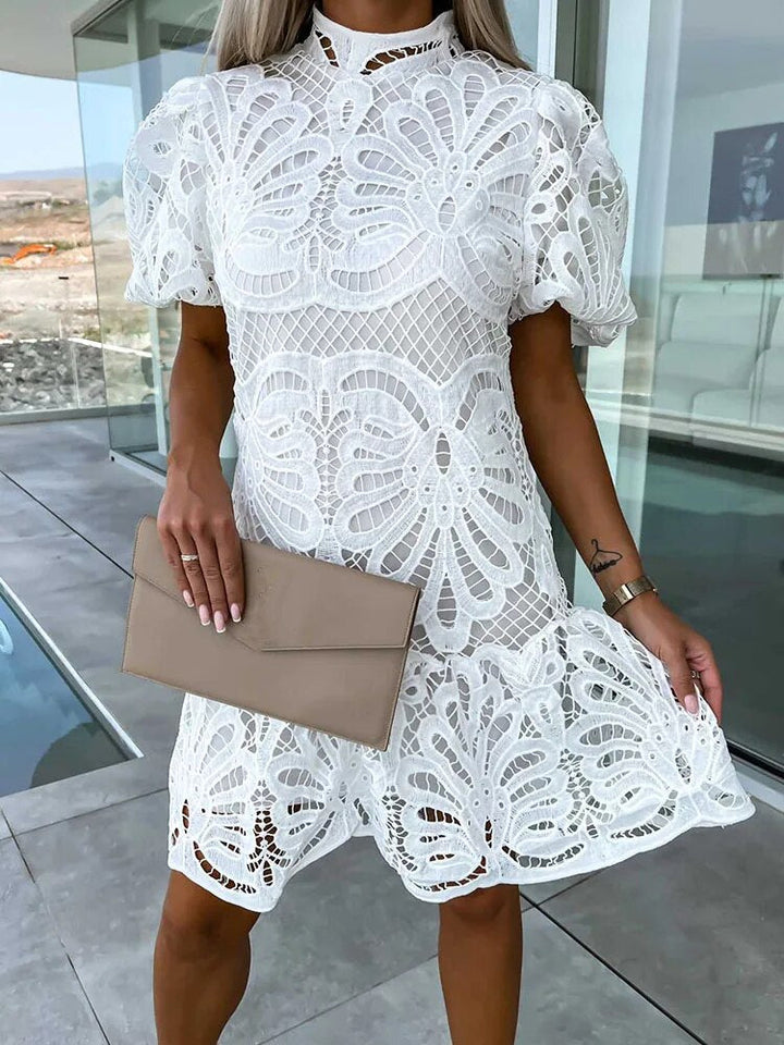 Delaila | Women's Lace Midi Dress for Evening Events