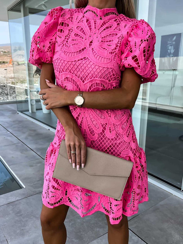 Delaila | Women's Lace Midi Dress for Evening Events