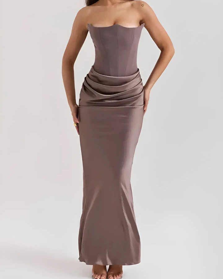Donna | Women's Elegant Strapless Maxi Dress