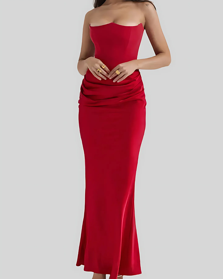 Donna | Women's Elegant Strapless Maxi Dress