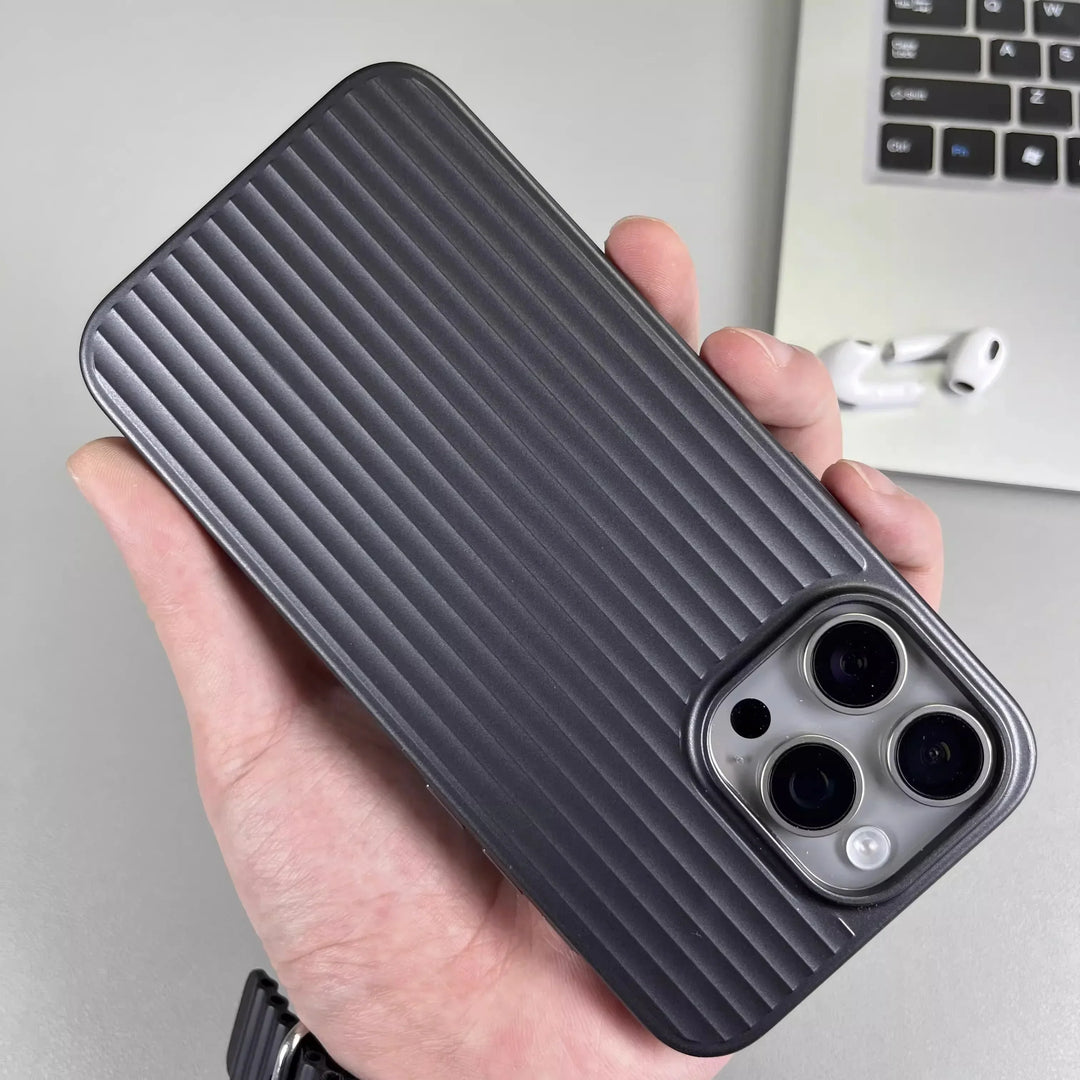Durable Titanium Phone Case - Sleek Skyline Design Titanium Black