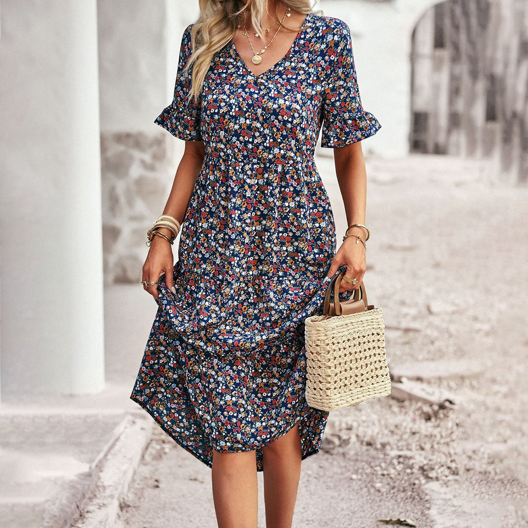 Emery | Women's Floral Autumn Midi Dress