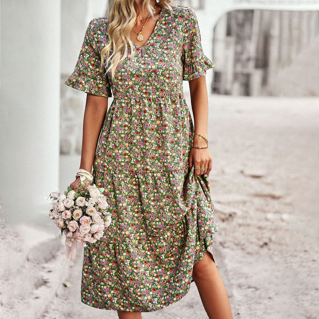 Emery | Women's Floral Autumn Midi Dress