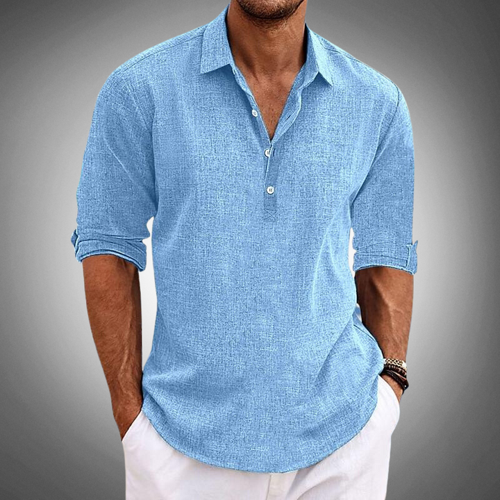 Elario | Men's Classic Premium Linen Dress Shirt