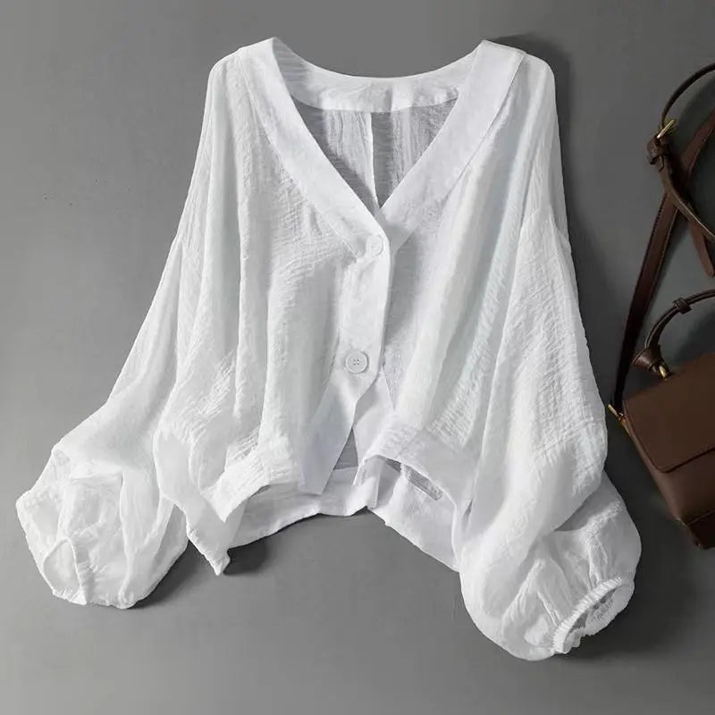 Eliana | Women's Summer Linen Blouse-Omni Prime Goods