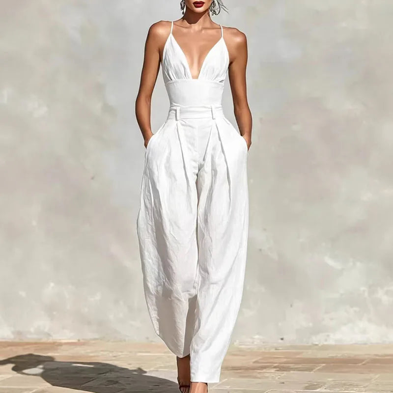 Elira | Women's Pocket Lounge Jumpsuit-Omni Prime Goods