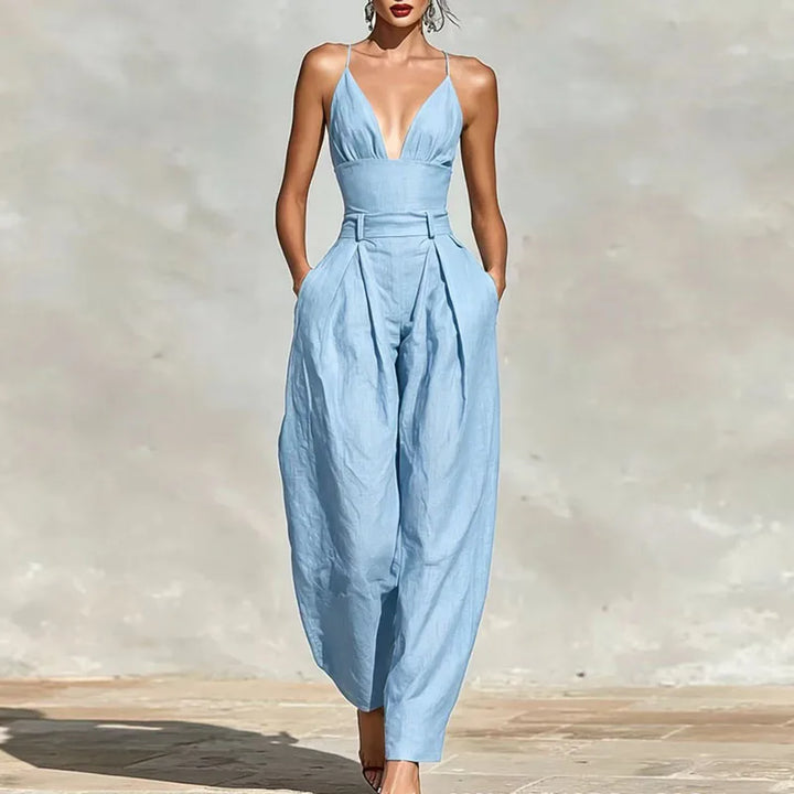 Elira | Women's Pocket Lounge Jumpsuit-Omni Prime Goods