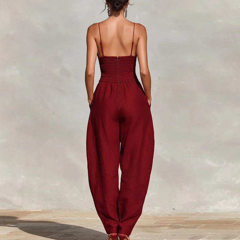 Elira | Women's Pocket Lounge Jumpsuit-Omni Prime Goods