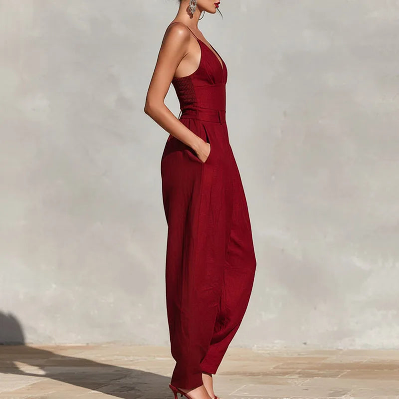 Elira | Women's Pocket Lounge Jumpsuit-Omni Prime Goods
