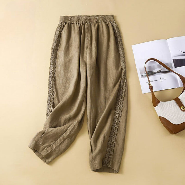 Elise | Women's Cotton-Linen Trousers-Omni Prime Goods