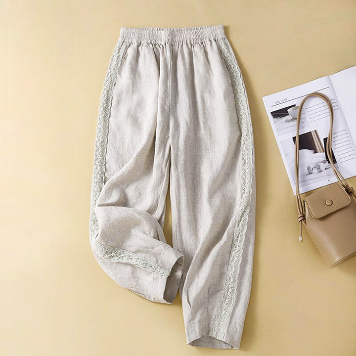 Elise | Women's Cotton-Linen Trousers-Omni Prime Goods