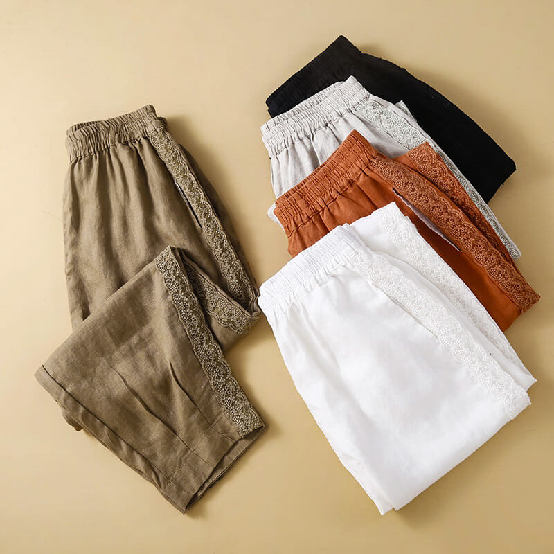 Elise | Women's Cotton-Linen Trousers-Omni Prime Goods