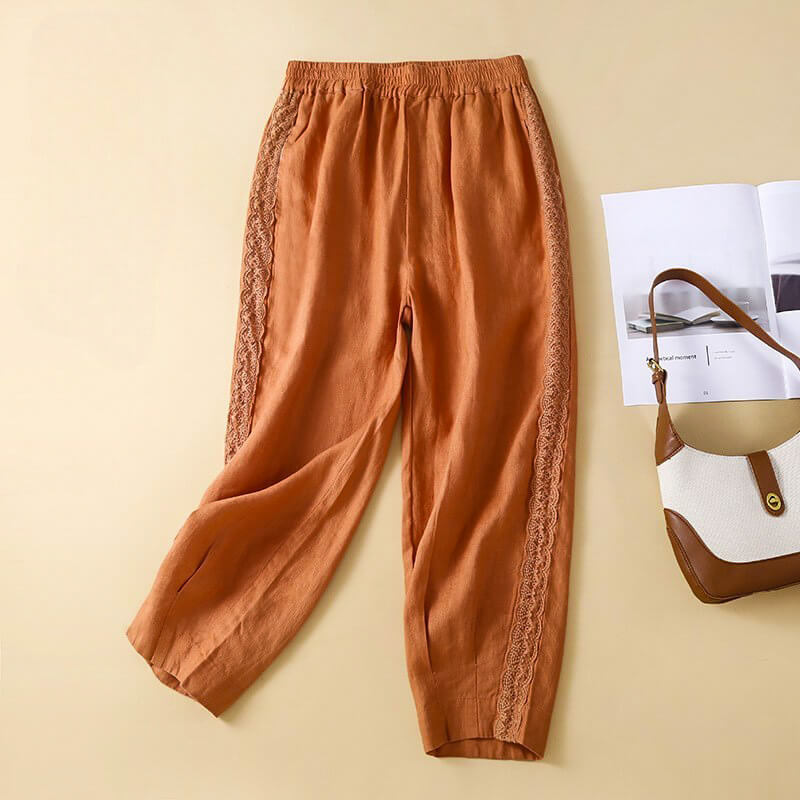 Elise | Women's Cotton-Linen Trousers-Omni Prime Goods