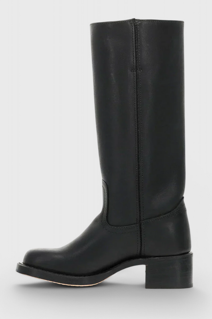 Ellaida | Women’s Leather Knee-High Heeled Boots-Omni Prime Goods