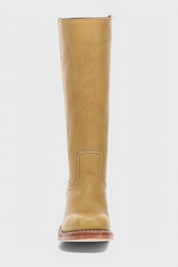Ellaida | Women’s Leather Knee-High Heeled Boots-Omni Prime Goods