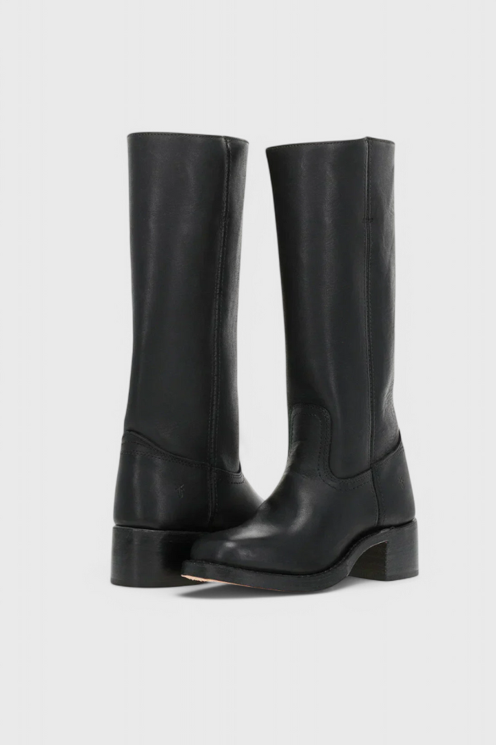 Ellaida | Women’s Leather Knee-High Heeled Boots-Omni Prime Goods