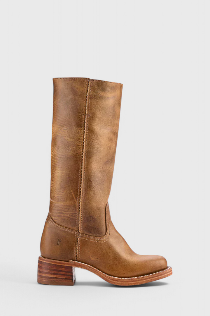 Ellaida | Women’s Leather Knee-High Heeled Boots-Omni Prime Goods