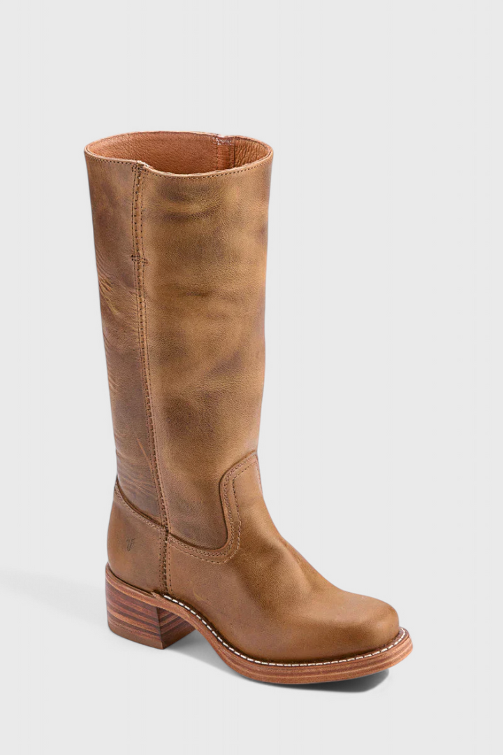 Ellaida | Women’s Leather Knee-High Heeled Boots-Omni Prime Goods