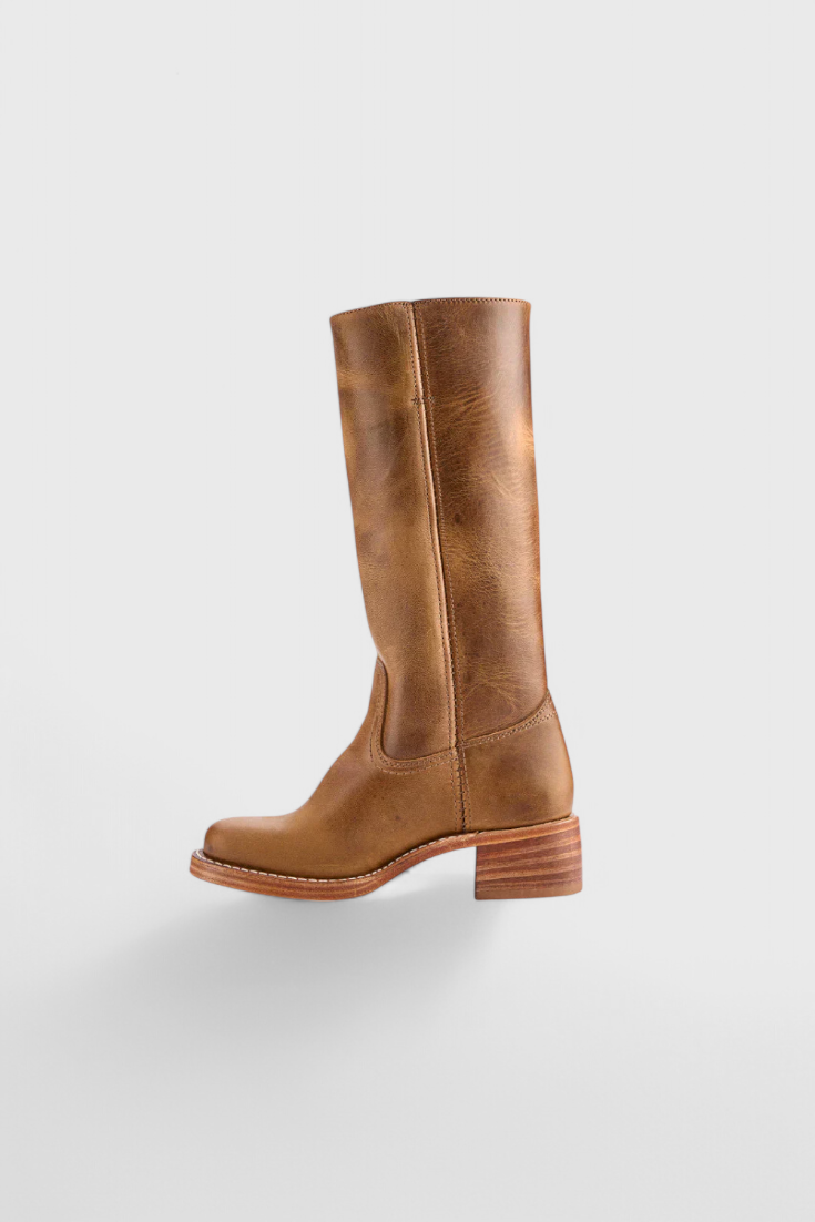 Ellaida | Women’s Leather Knee-High Heeled Boots-Omni Prime Goods