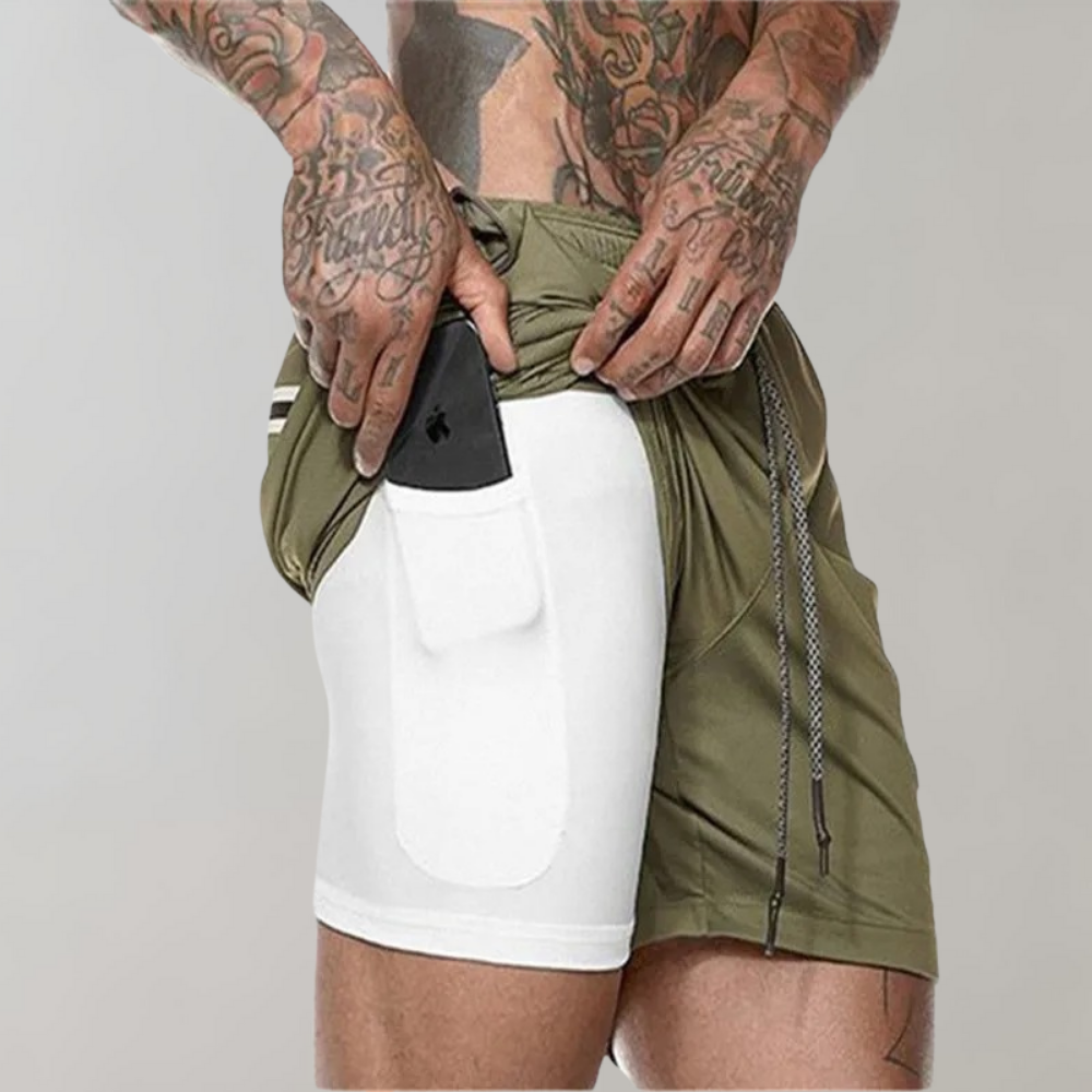 Elliot | Men's 2-in-1 Summer Workout Shorts-Omni Prime Goods