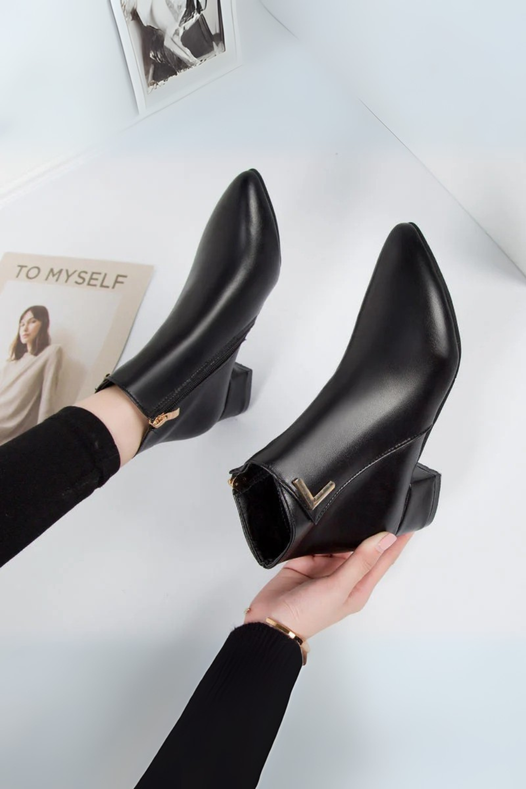 Elyssa | Women’s Stylish Leather Ankle Boots-Omni Prime Goods