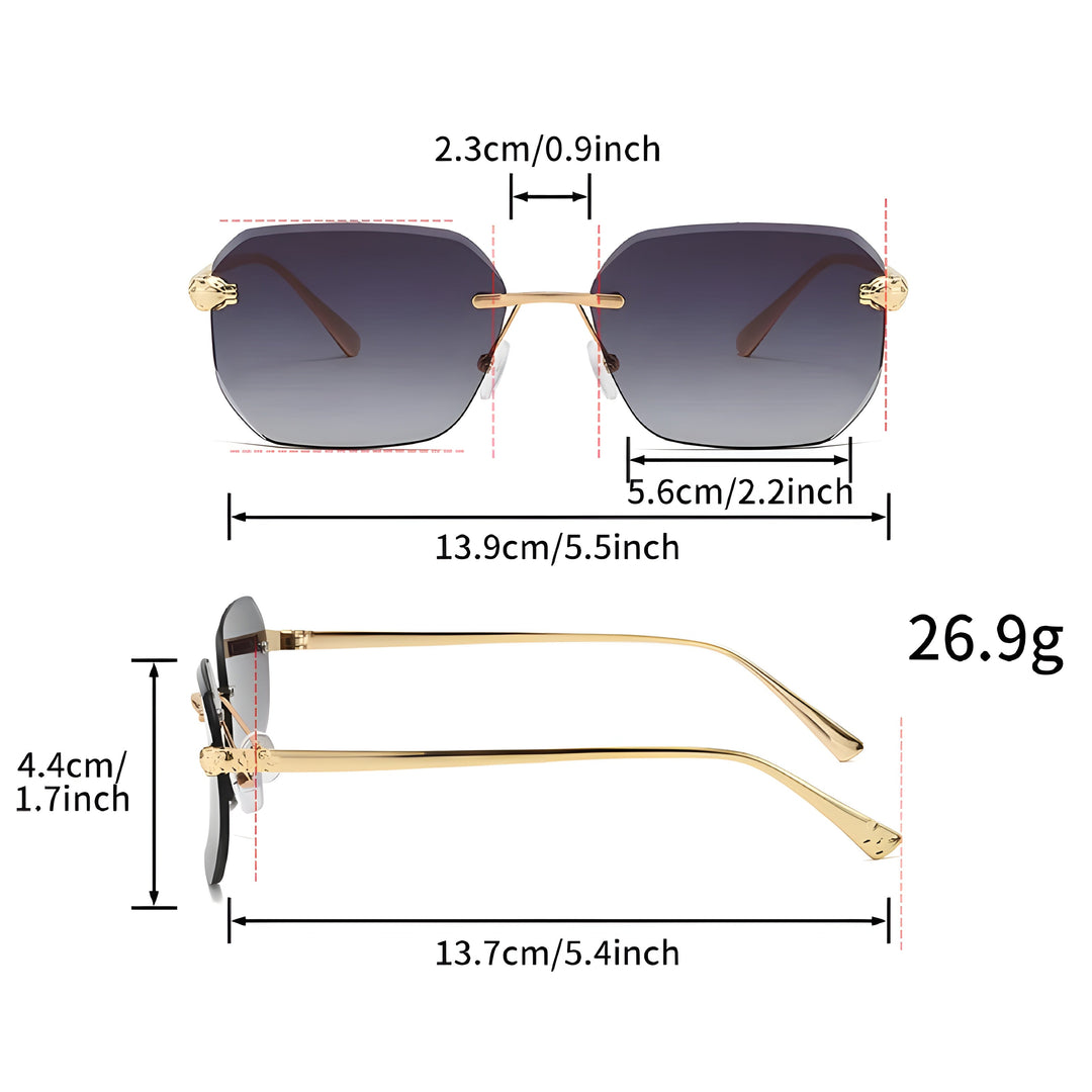 Men's Frameless Sunglasses for Stylish Eye Protection