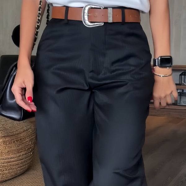 Sophia | Women's Striped Business Suit Trousers - Elegant & Modern