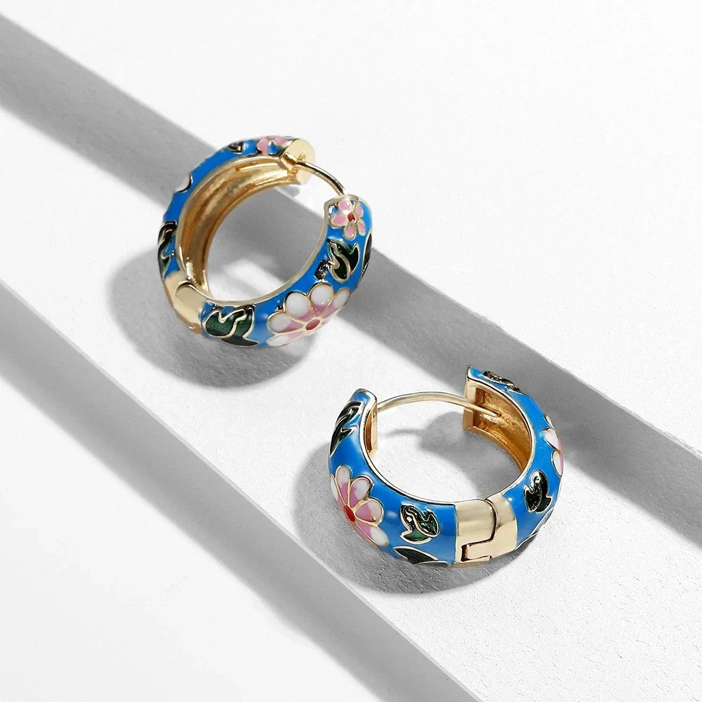 Floral Hoop Earrings for Elegant Style and Everyday Wear-Omni Prime Goods