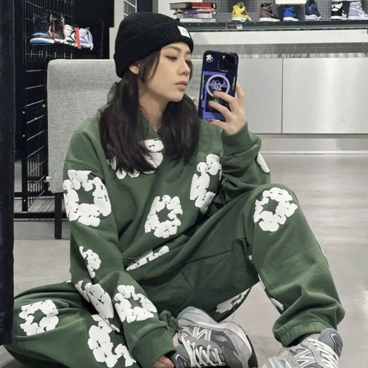 Floral Tracksuit Set – Premium Matching Hoodie Jogger Outfit | Full Drip-Omni Prime Goods