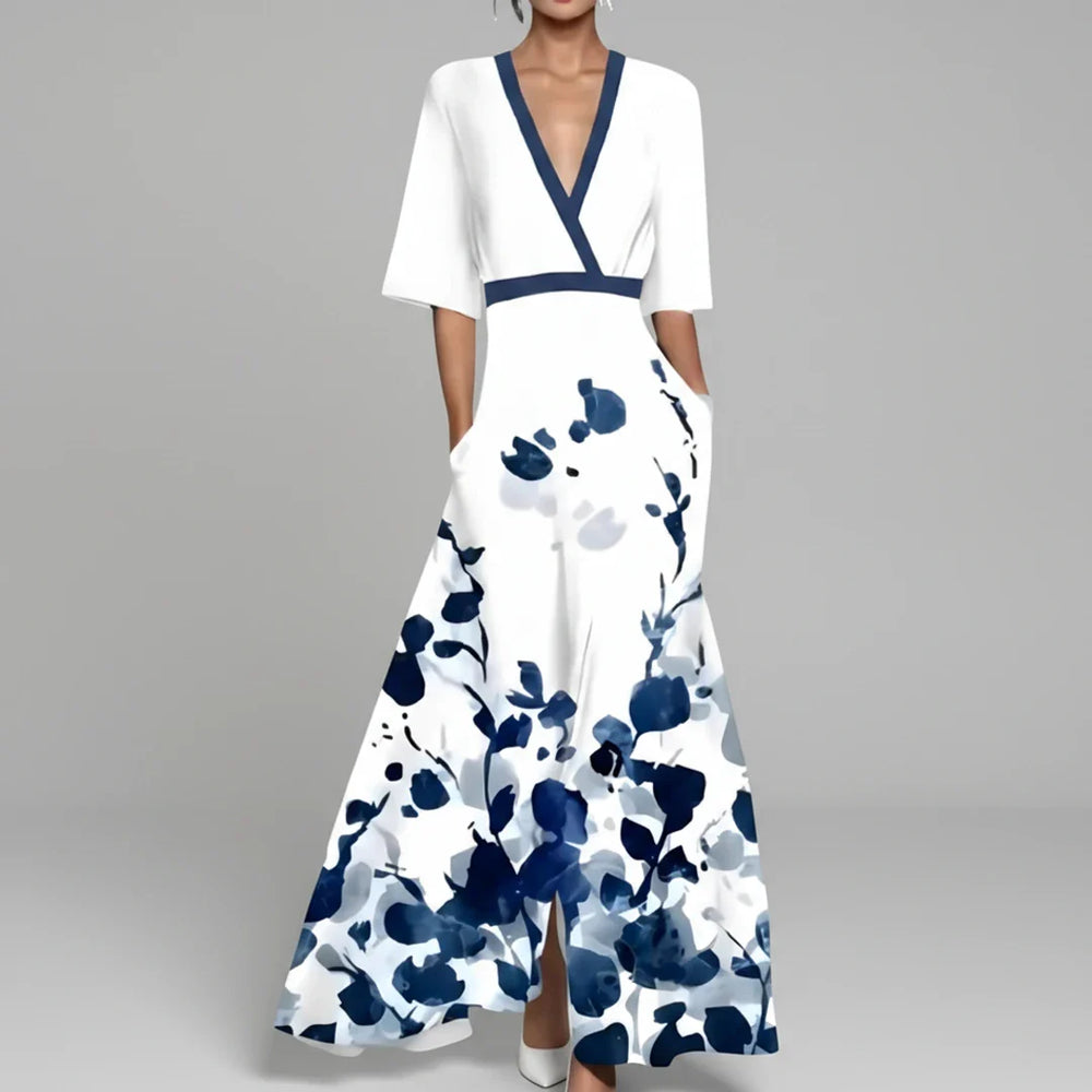 Floral Wrap Maxi Dress for Women | Elegant Summer Fashion-Omni Prime Goods