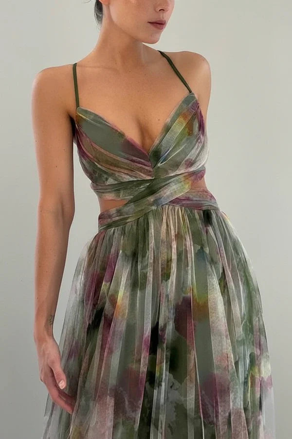 Floral A-Line Maxi Dress for Women | Elegant Summer Fashion