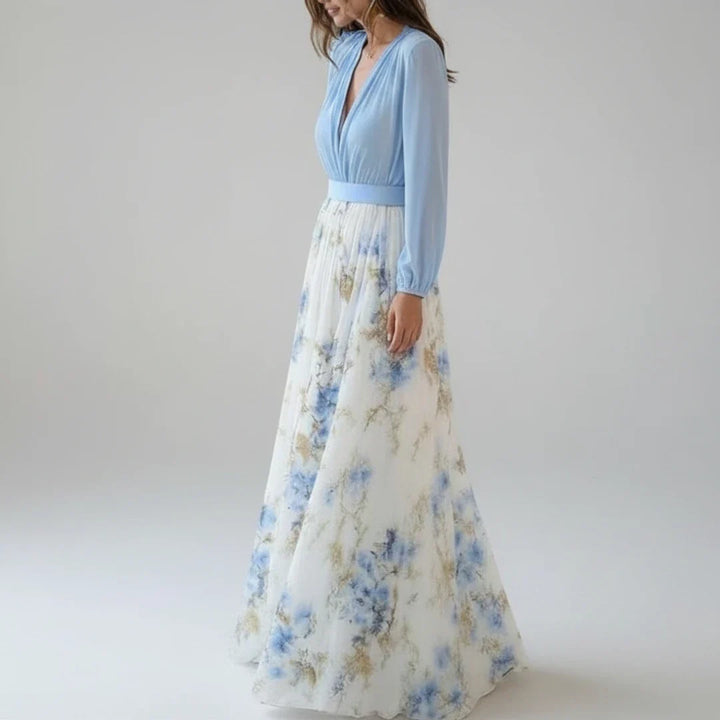 Floral A-Line Maxi Dress for Women | Elegant Summer Outfit