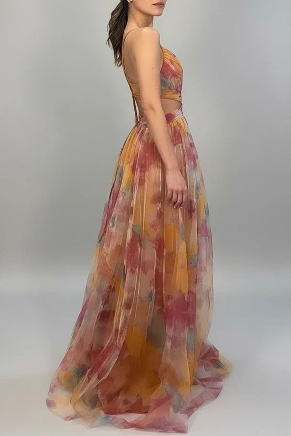 Floral A-Line Maxi Dress for Women | Elegant Summer Fashion
