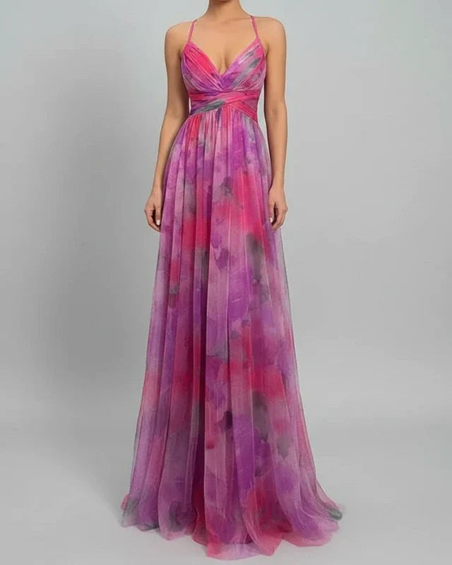 Floral A-Line Maxi Dress for Women | Elegant Summer Fashion