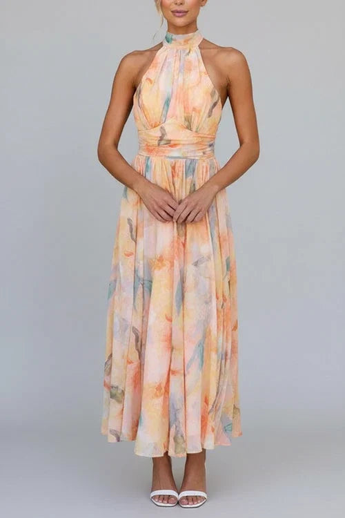 Floral A-Line Maxi Dress for Women | Elegant Summer Fashion