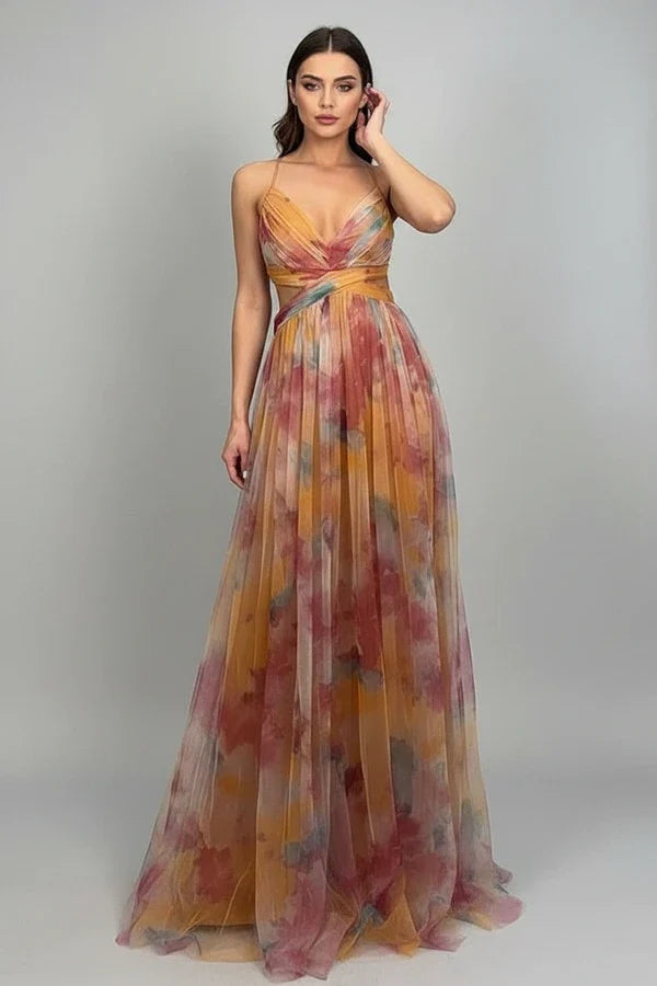 Floral A-Line Maxi Dress for Women | Elegant Summer Fashion