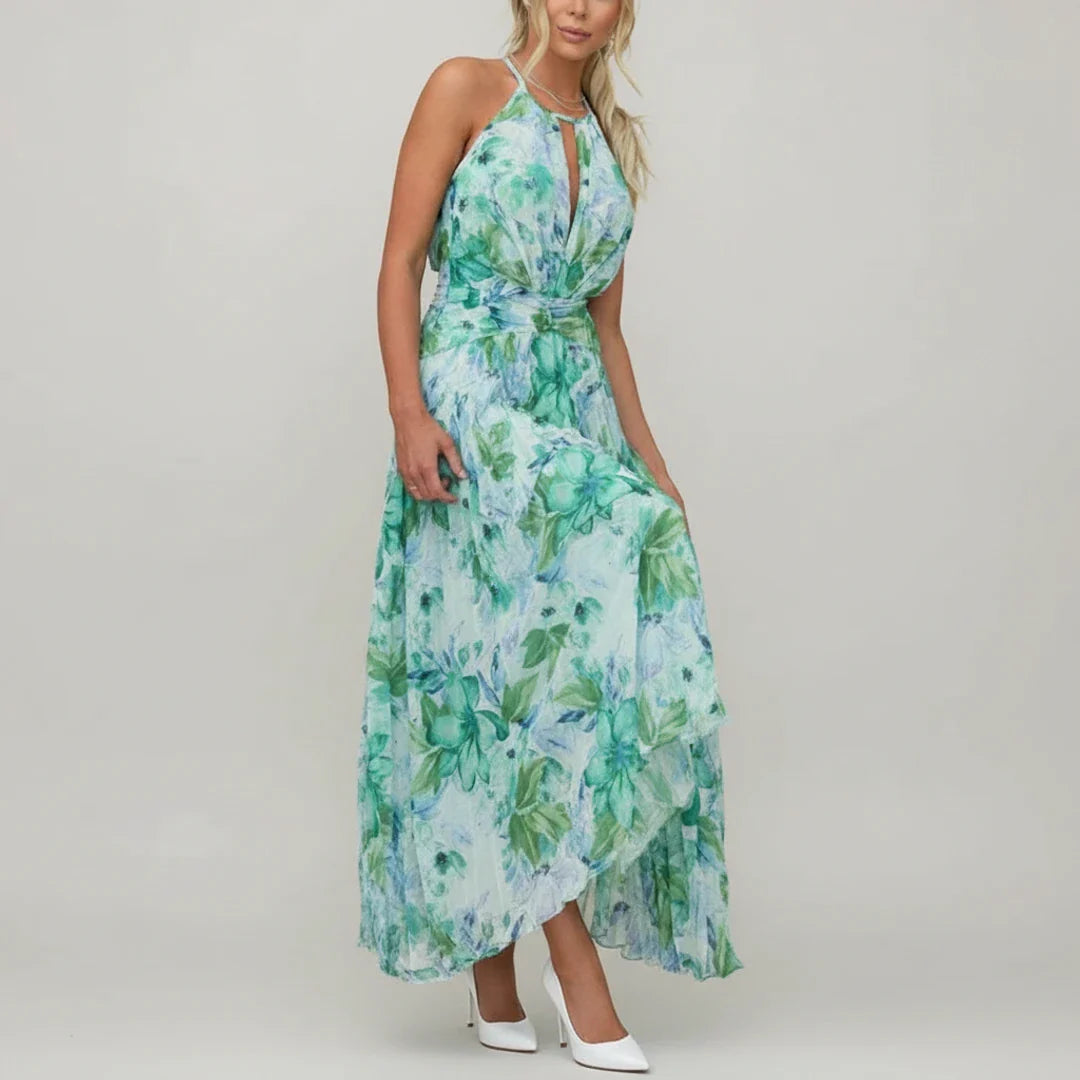 Floral A-Line Maxi Dress for Women | Elegant Summer Outfit