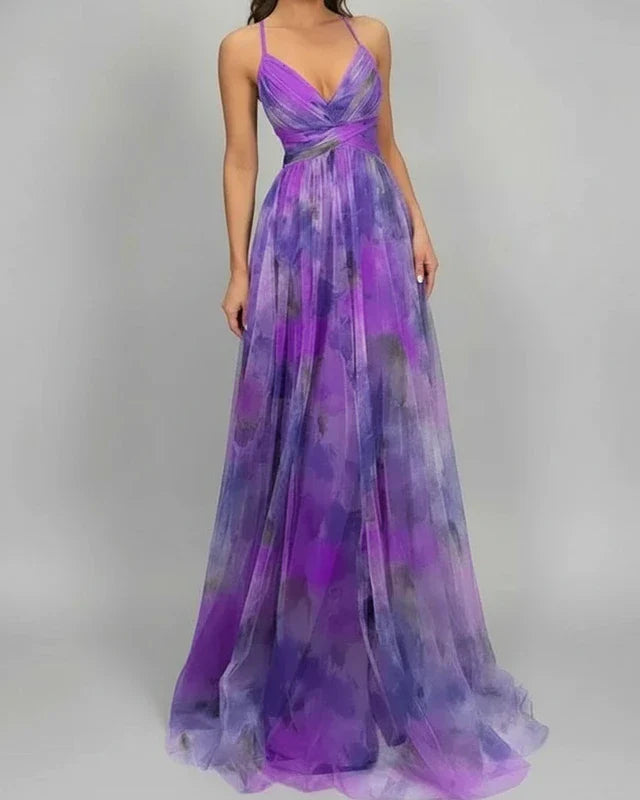 Floral A-Line Maxi Dress for Women | Elegant Summer Fashion