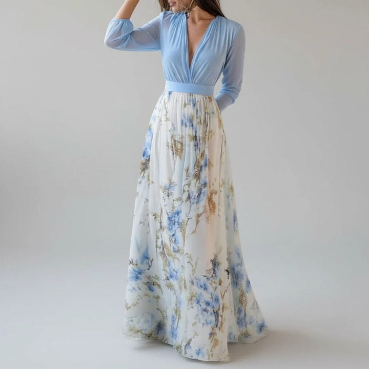 Floral A-Line Maxi Dress for Women | Elegant Summer Outfit