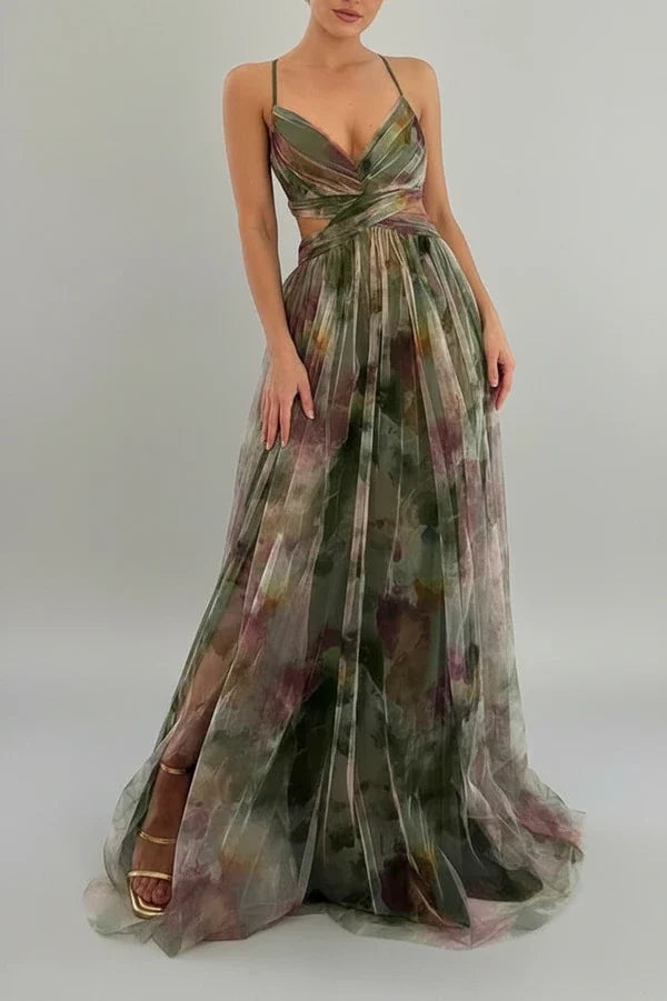 Floral A-Line Maxi Dress for Women | Elegant Summer Fashion