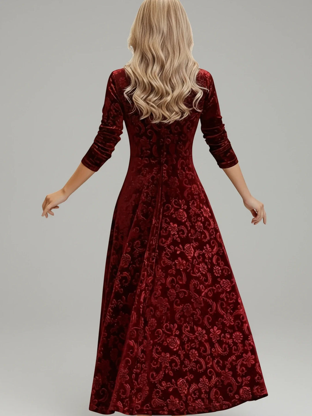 Floral A-Line Midi Dress for Women | Elegant Summer Fashion